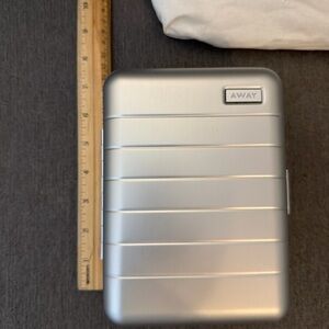 Away Aluminum Travel Case (toiletries, tech, snacks)